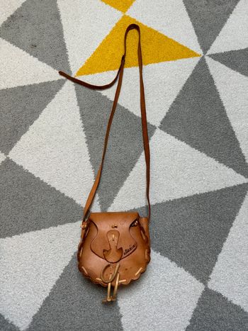 Sac à bandoulière en cuir vintage