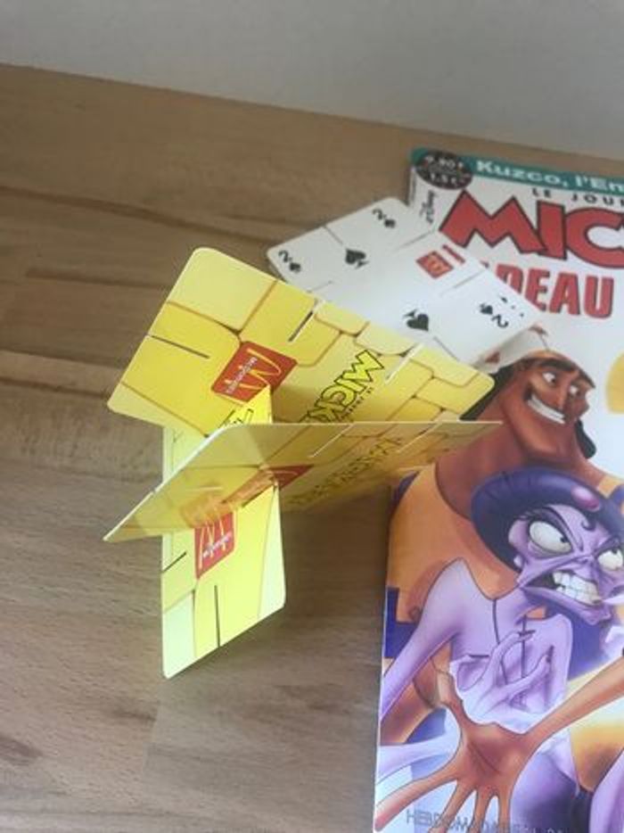 jeu de cartes de construction de château jamais utilisées avec journal de mickey vintage 03/2001 - photo numéro 2