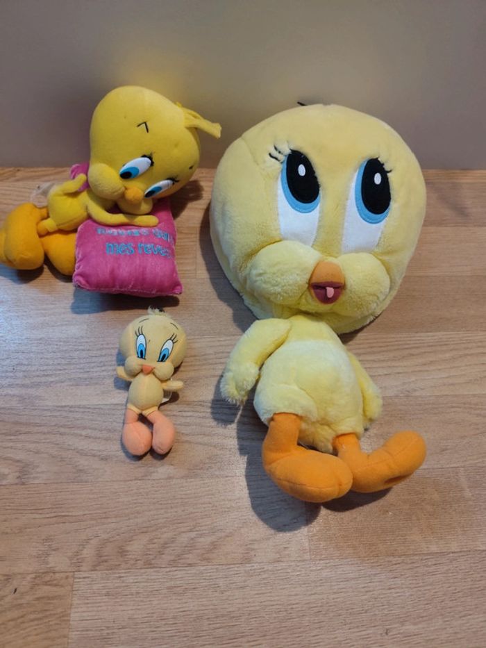 Lot de 3 peluches titi Grosminet