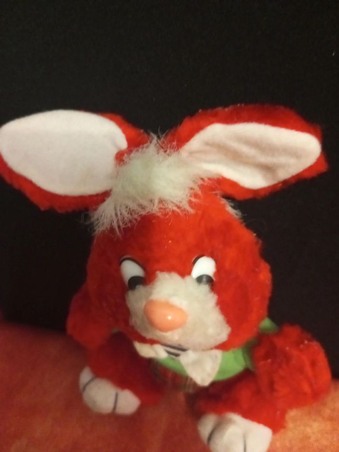 Lapin rouge et blanc vintage - photo numéro 4