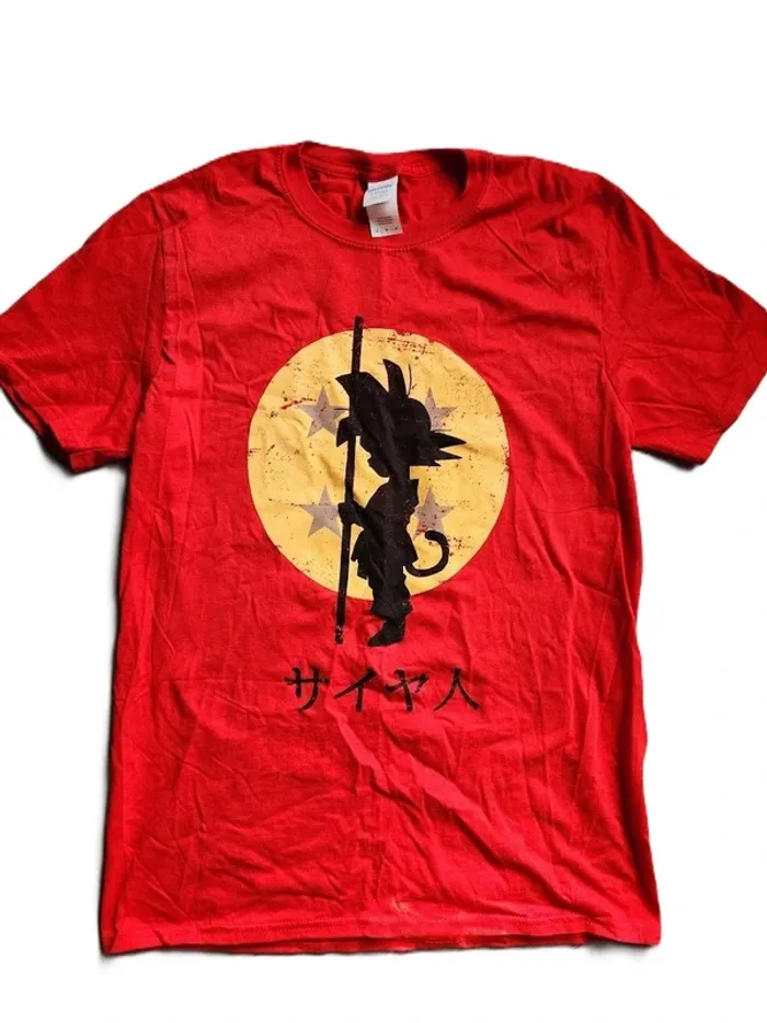 T-shirt Dragon Ball Z Goku Silhouette - Style Vintage/Grunge - Taille M - photo numéro 2