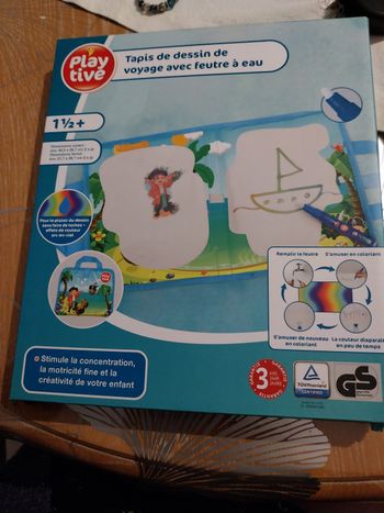 Tapis de dessin voyage avec feutre à eau