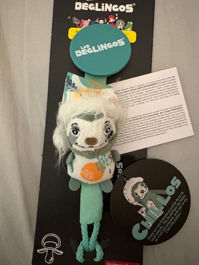 Attache tétine neuve les deglingos Chillos le paresseux - photo numéro 4