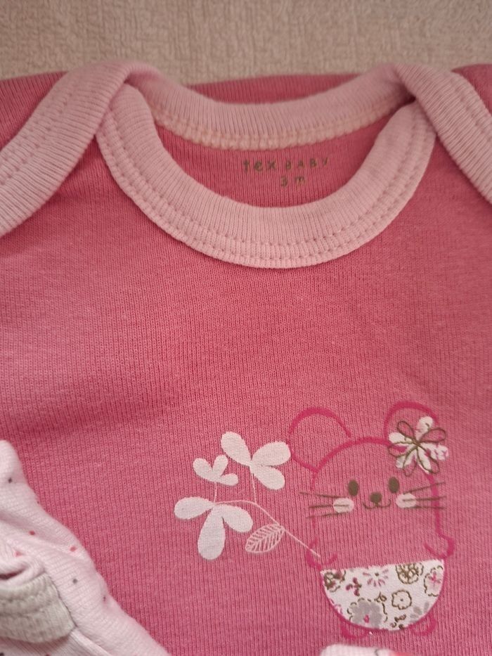 Lot de 3 bodies 3 mois - photo numéro 2