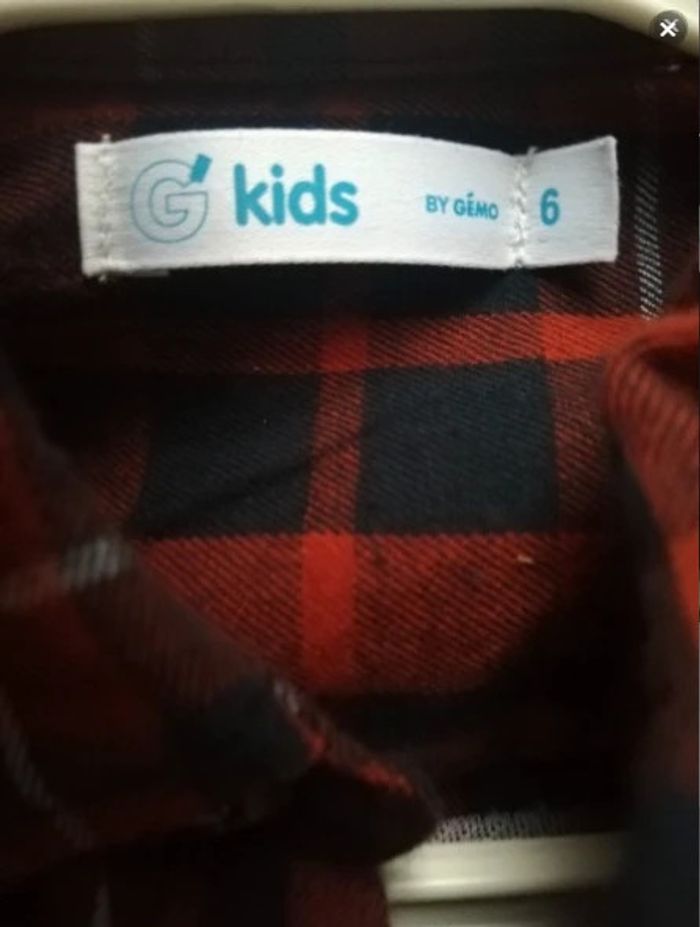 Chemise/surchemise à carreaux Gemo T6ans - photo numéro 4