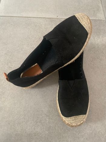 Escpadrilles noir effet daim taille 38