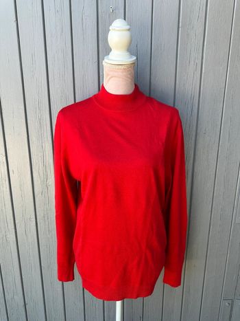 Pull manches longues rouge