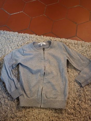 Gilet fille gris à paillettes 3 / 4 ans tex