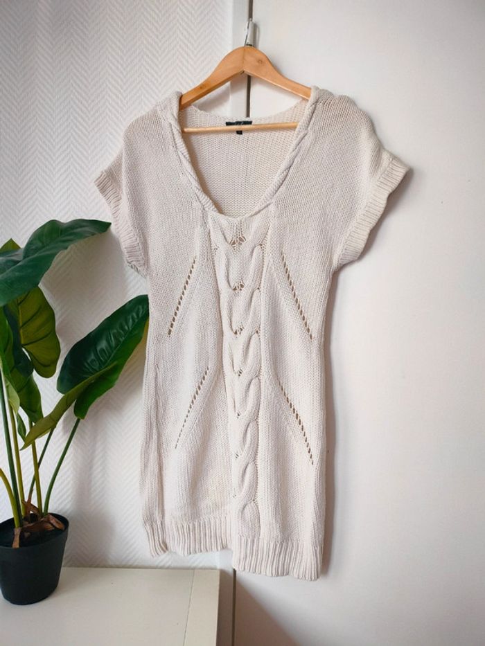 Robe pull blanc crème JCL - photo numéro 2