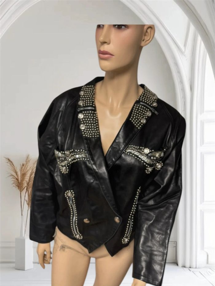 Magnifique perfecto les terribles en cuir fait sur mesure