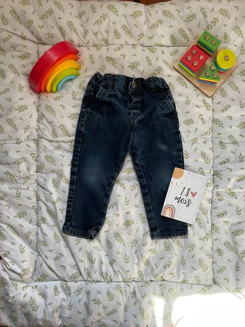 jean bleu taille réglable obaibi 18 mois