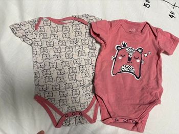 Lot 2 bodies manches courtes 