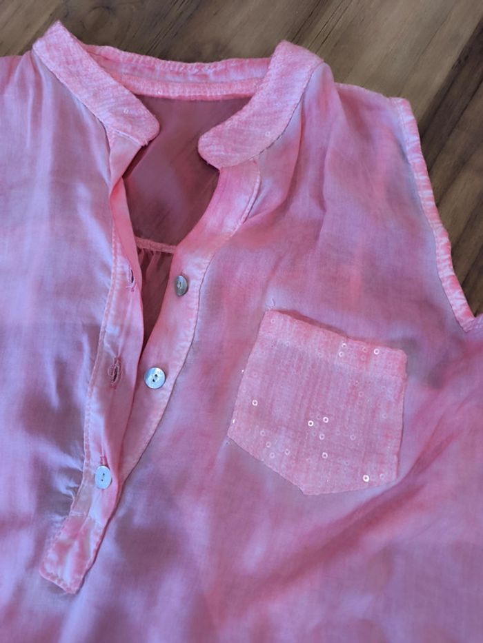 Top blouse été rose m 38 - photo numéro 4