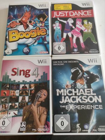 Lot 4 jeux Wii Just dance, boogie, sing 4, Michael Jackson
