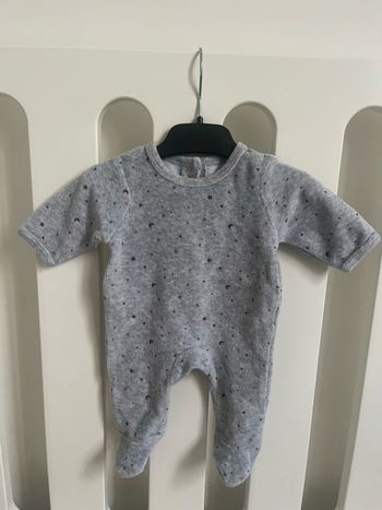 Pyjama naissance vertbaudet 50 cm gris étoiles lunes