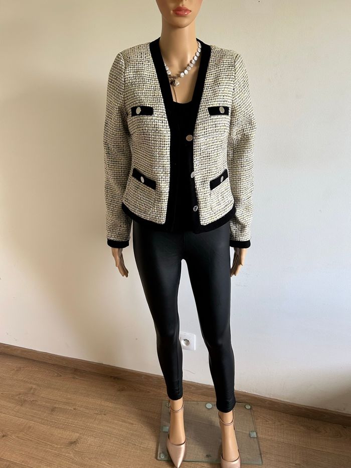 Veste en tweed à manches longues Morgan taille 36 jamais portée - photo numéro 2