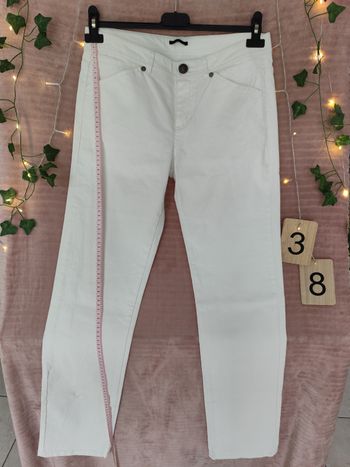 Pantalon blanc enduit 38 IKKS 