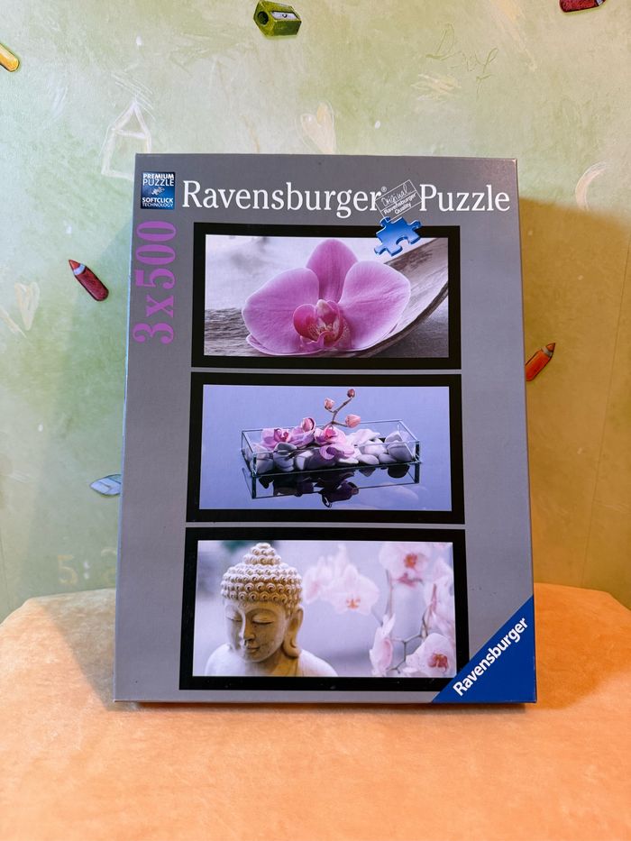 Puzzle Triptyque Ambiance zen 3 x 500 pièces