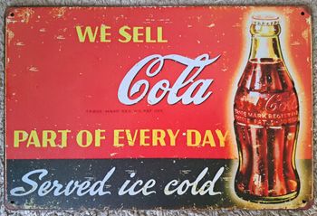 Plaque métallique déco Coca Cola