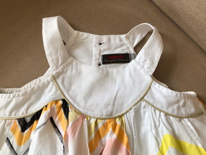 Robe Catimini à volants fond blanc 3 Ans - photo numéro 2