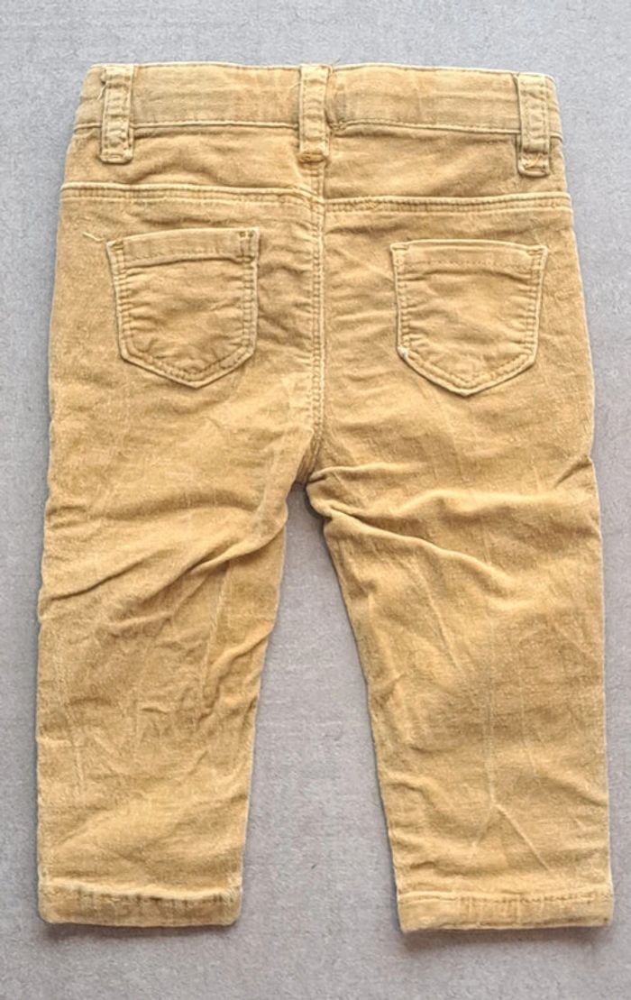 Pantalon velours moutarde 9 mois - photo numéro 3