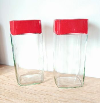 🌿 2 pots de conservation en verre avec couvercles 🌿