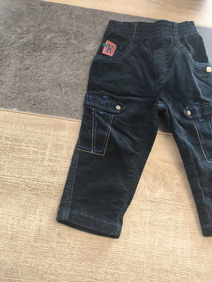 Pantalon côtelé garçon 12 mois Kenzo - photo numéro 3