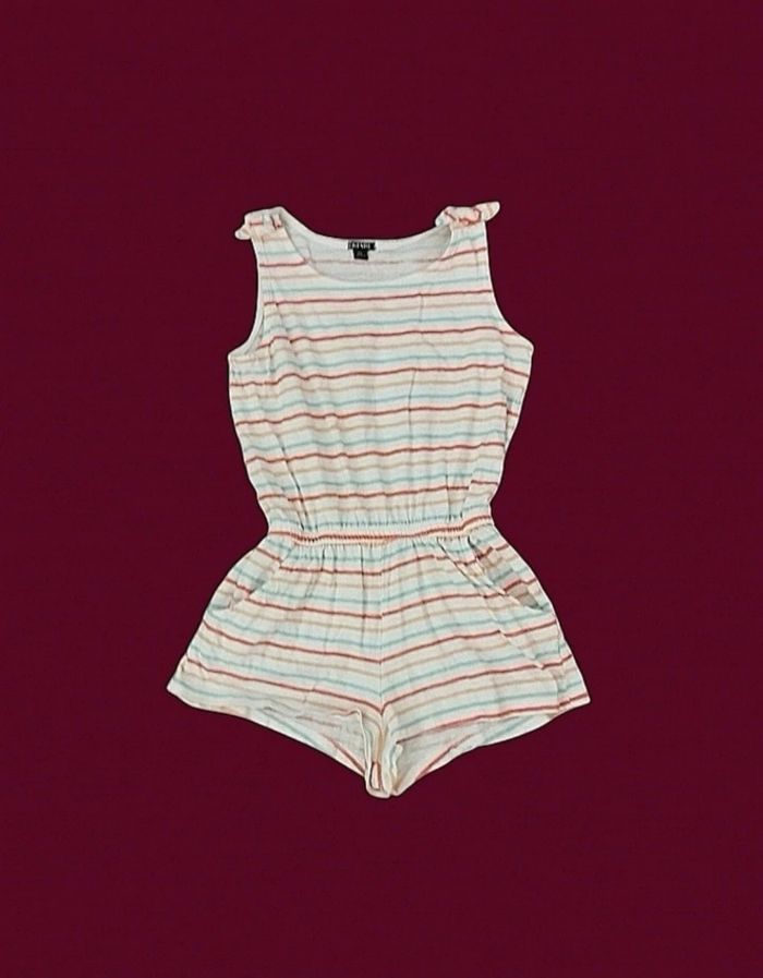 Combishort blanche rayée multicolore kiabi 10 ans