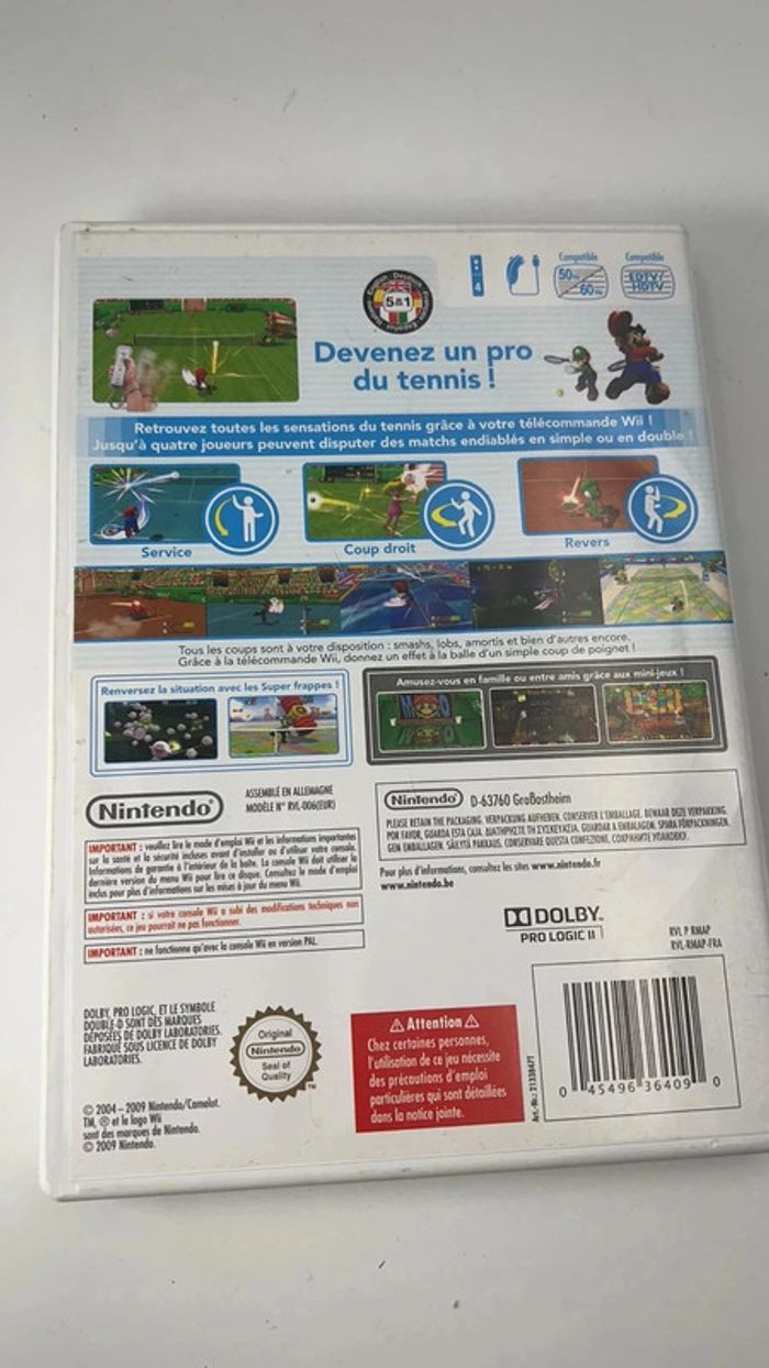 Jeu Nintendo Wii Power tennis carte vip non grattée sans notice - photo numéro 2