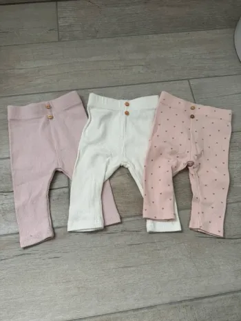 Lot de 3 leggings bebe fille