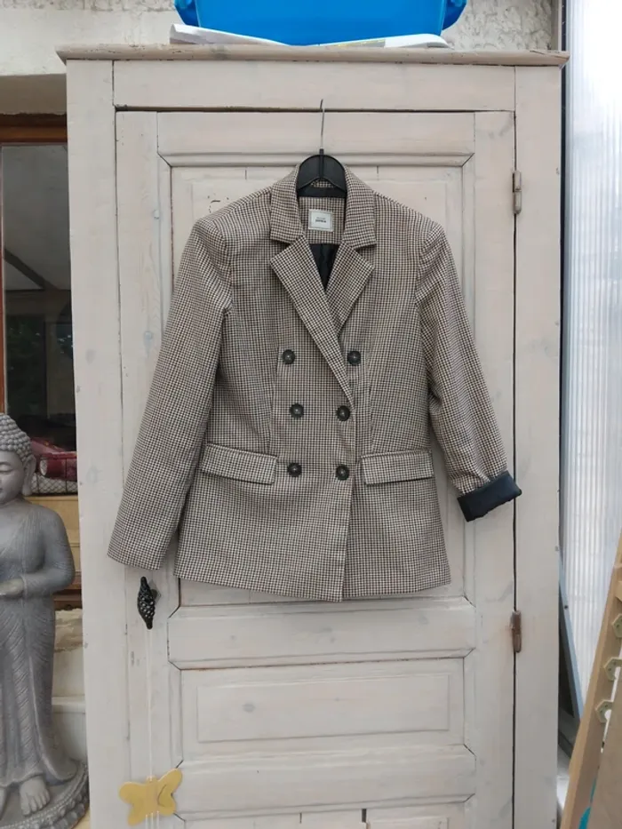 Veste blazer pied de poule