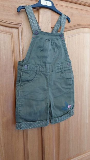 Salopette short kaki