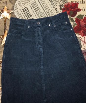 🖤Jupe longue vintage Y2K en velours côtelé noir Black corduroy skirt🖤