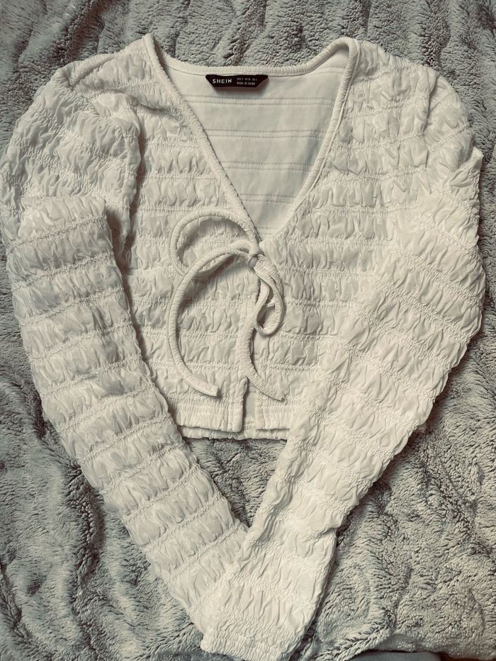Gilet blanc à nouer - photo numéro 2