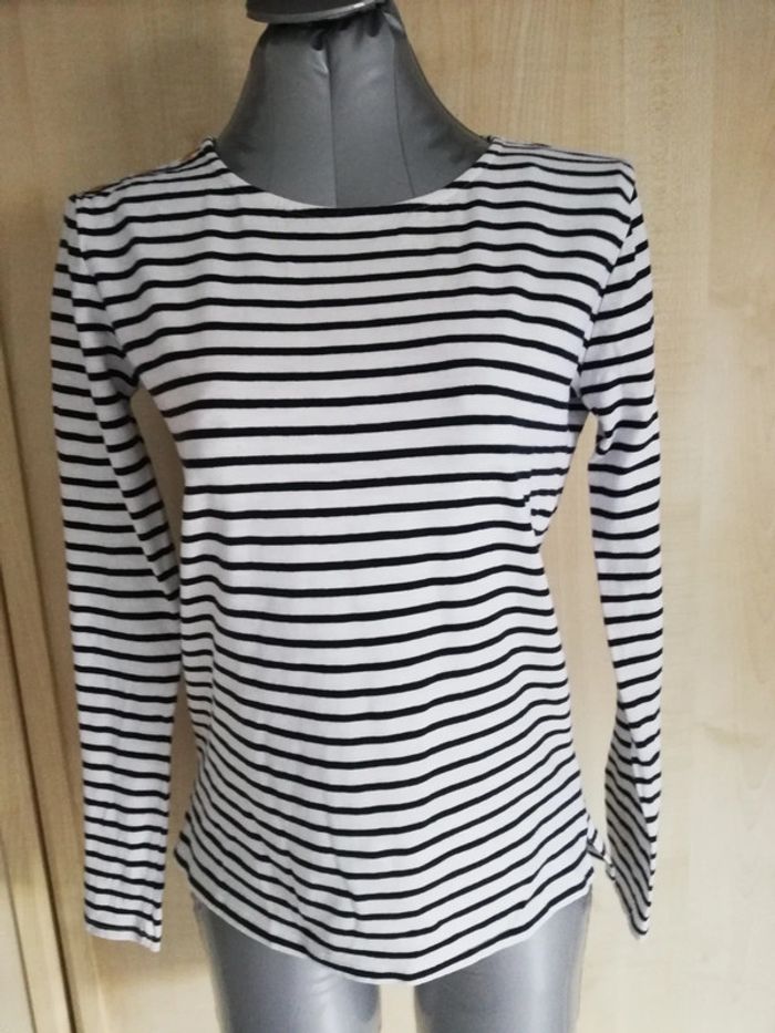 Tee-shirt manches longues style marin taille 36