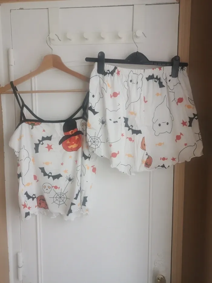 Pyjama Halloween – Taille L - Blanc - photo numéro 3