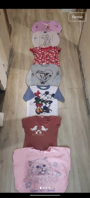 Lot t-shirt fille 6 ans Disney