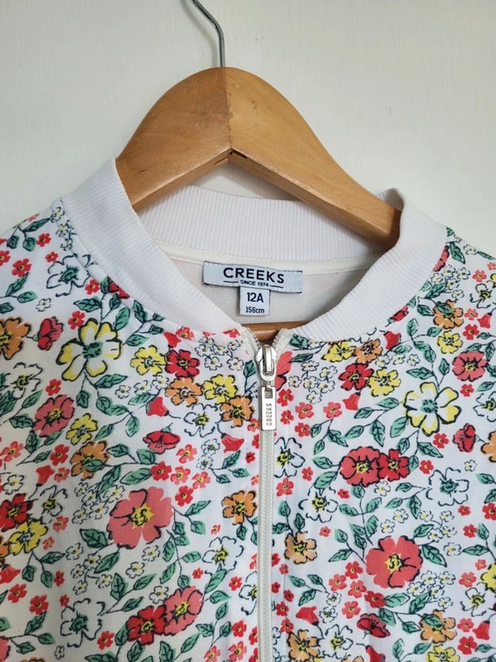 Veste gilet zippée Creels imprimé fleurs 🌸 12 ans - photo numéro 3