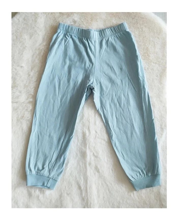 Pantalon de jogging ou bas de pyjama en coton bleu clair 2-3 ans