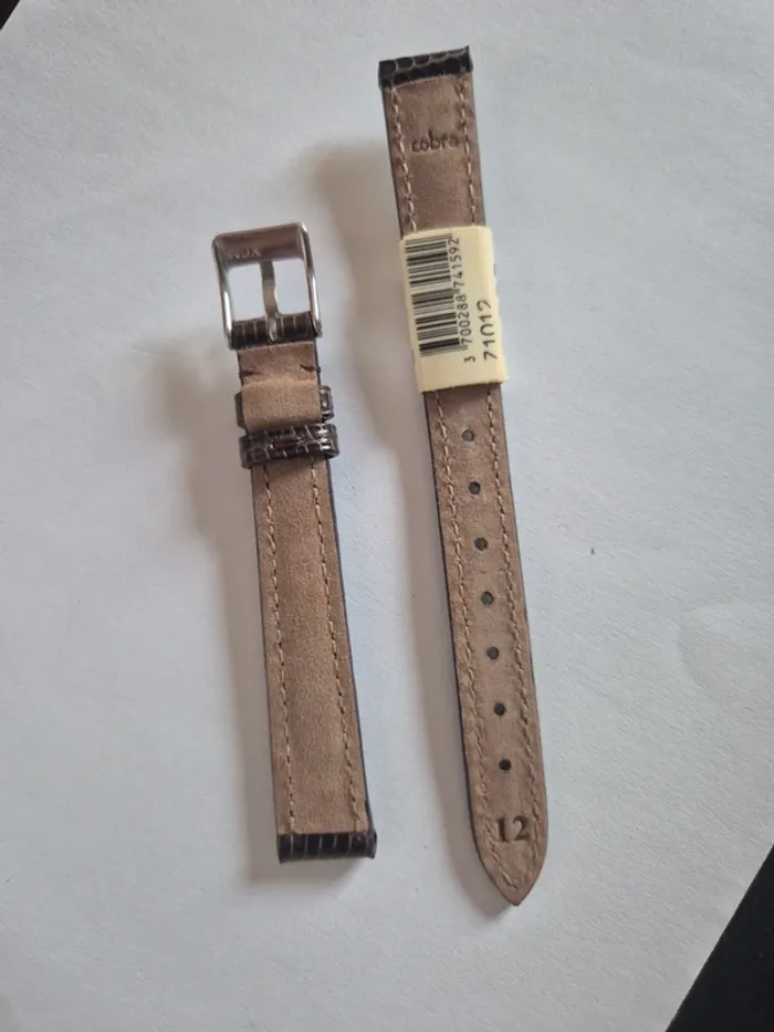 Bracelet montre cuir lézard 12 mm - photo numéro 2