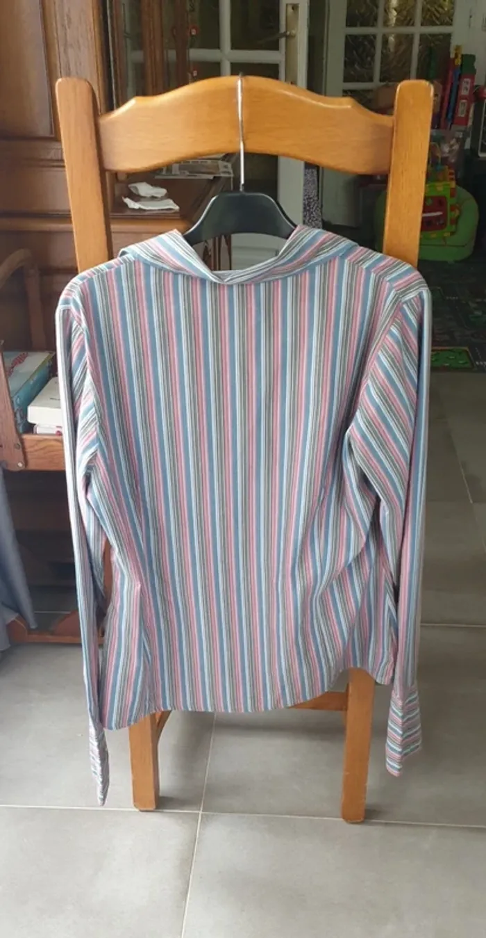 Chemise cintrée façon cache cœur - photo numéro 2