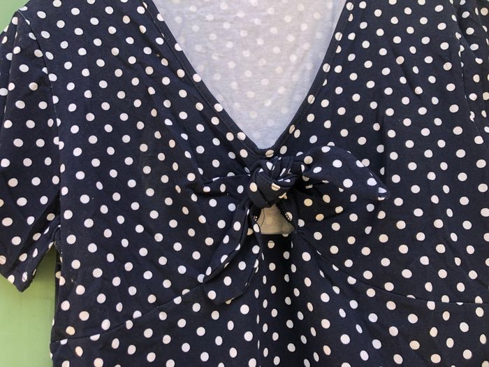 Haut bleu marine et blanc - photo numéro 4