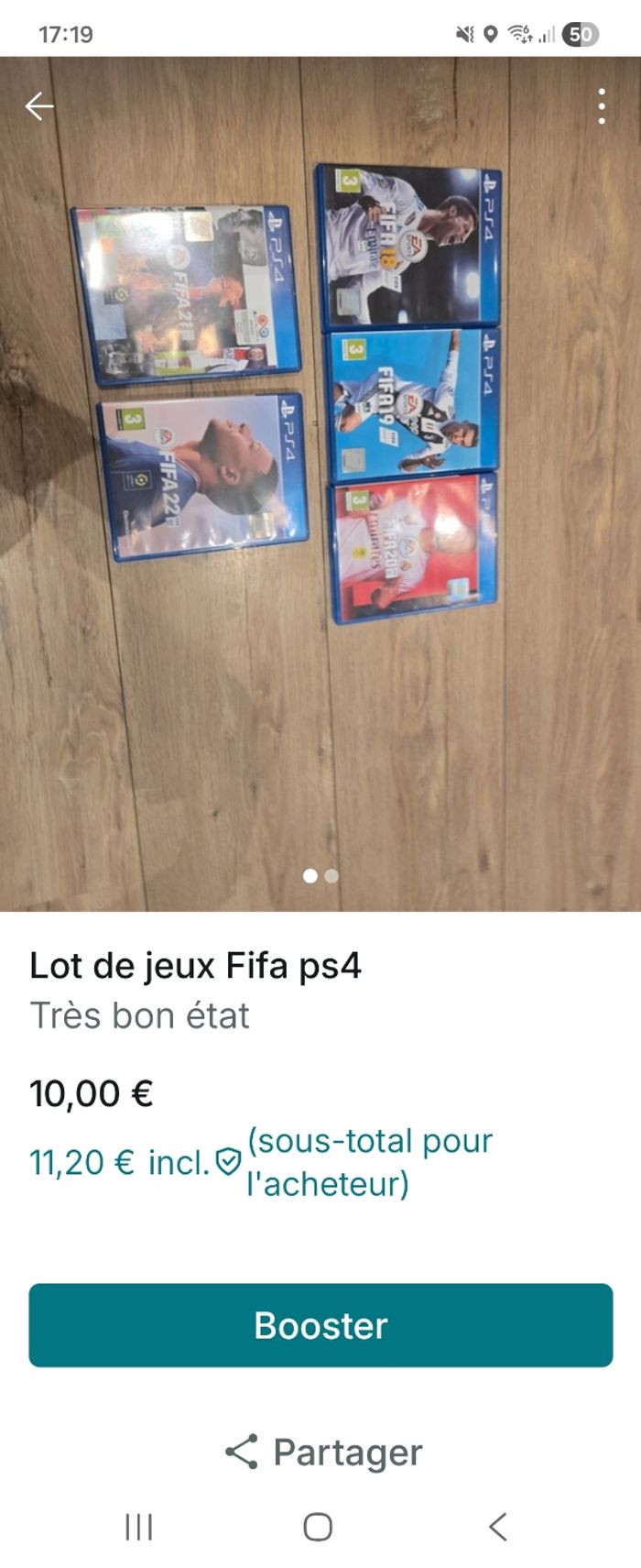 Lot de jeux fifa ps4