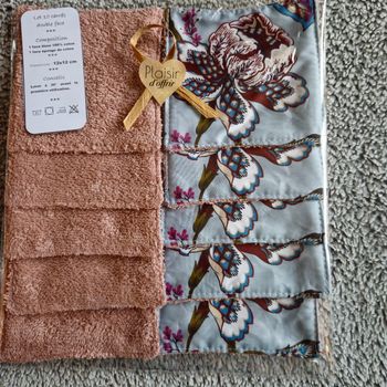 10 lingettes lavables 12x12 cm