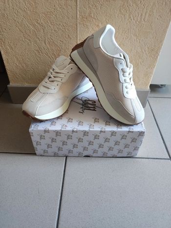 Basket femme beige à lacets CL77 BEIGE 37