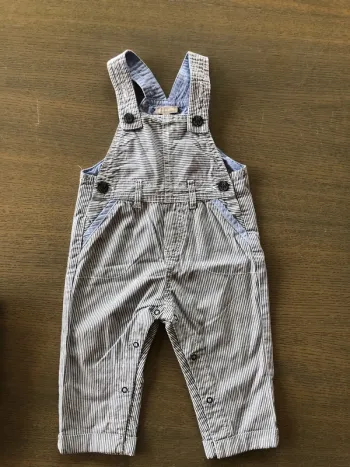 Salopette rayée bébé 9m