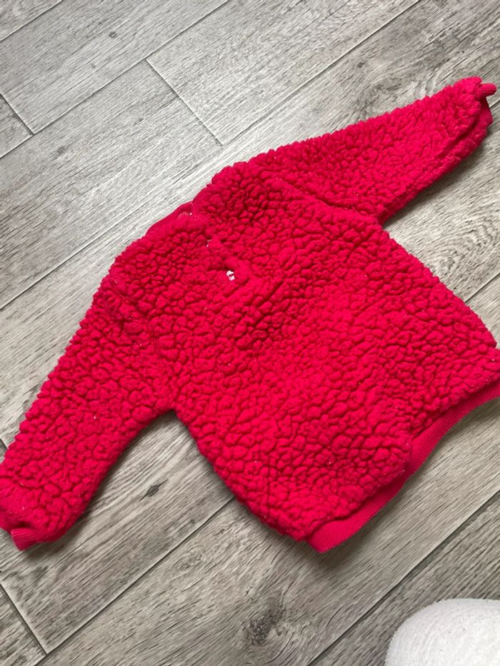 Pull chaud fushia - grain de blé 6 mois - photo numéro 4