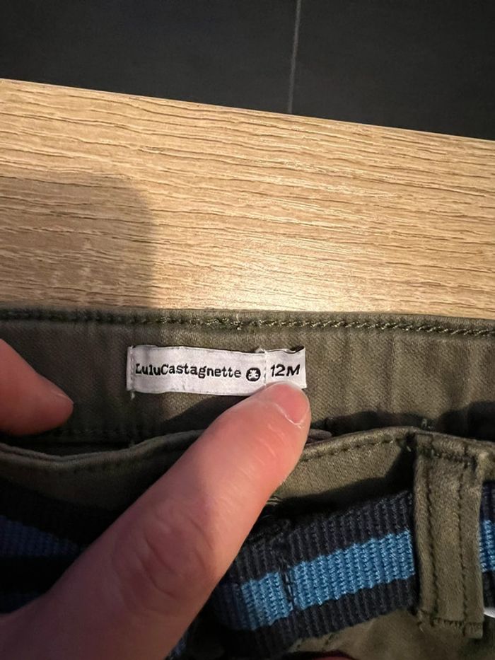 Lot 2 pantalons 12 mois kaki - photo numéro 3