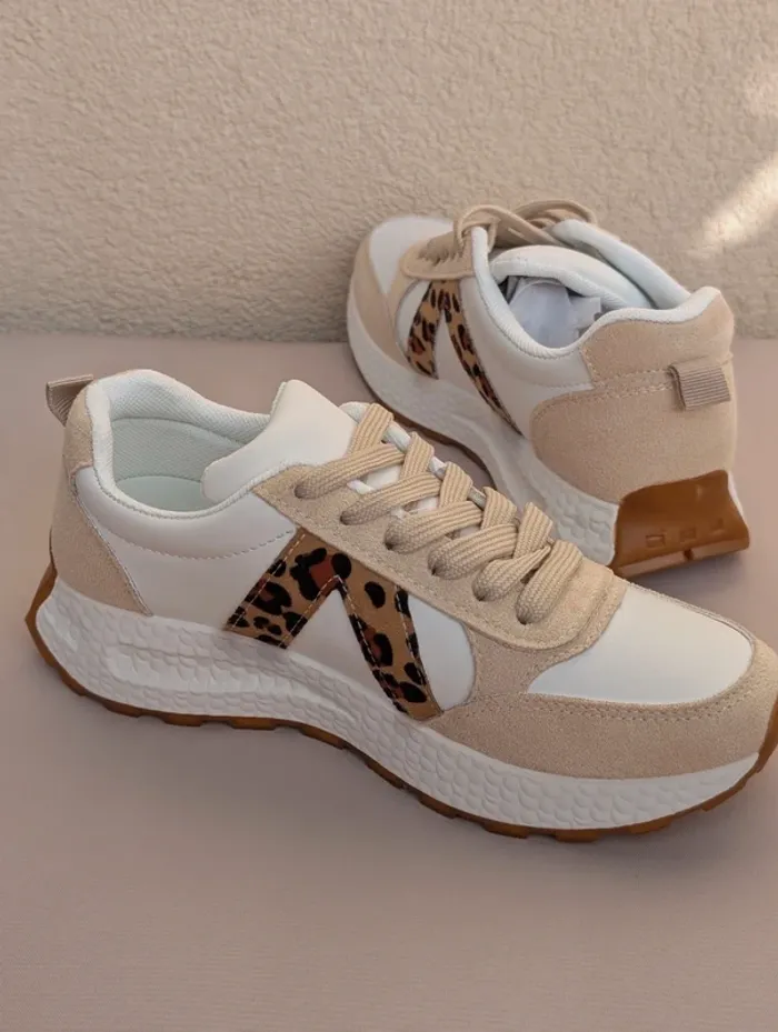 Basket chaussures femme fille Taille 36 style léopard Neuves - photo numéro 2