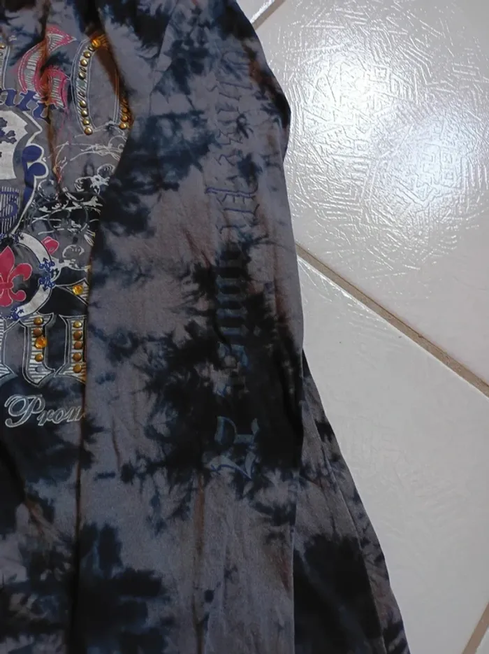 Pull femme gris tie and die - photo numéro 13